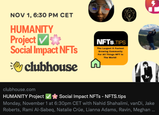 HUMANITY Project ✅ 🌸  Social Impact NFTs
